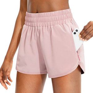 Light Pink Womens Running Shorts
